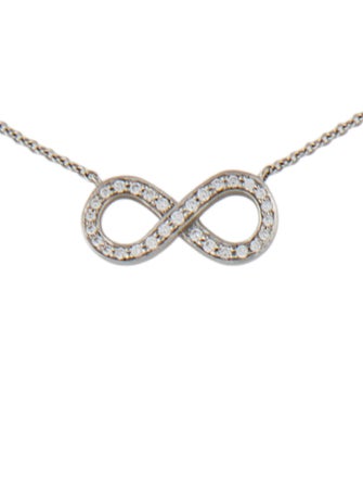 Tiffany & Co. Platinum Diamond Infinity Pendant Necklace