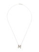 Tiffany & Co. Platinum Diamond Initial 'M' Pendant Necklace
