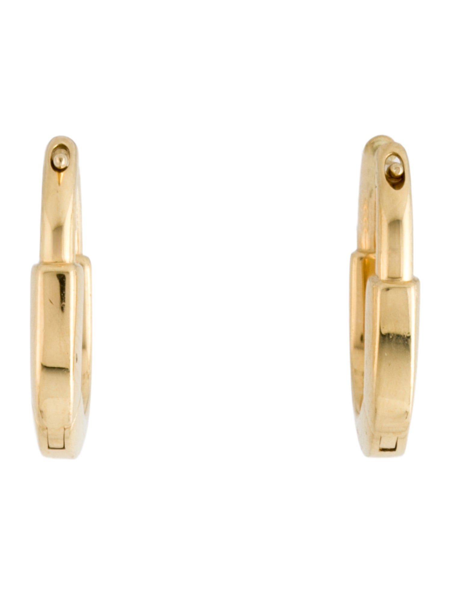 Tiffany & Co. 18K Small Tiffany Lock Earrings - Hoop, Earrings