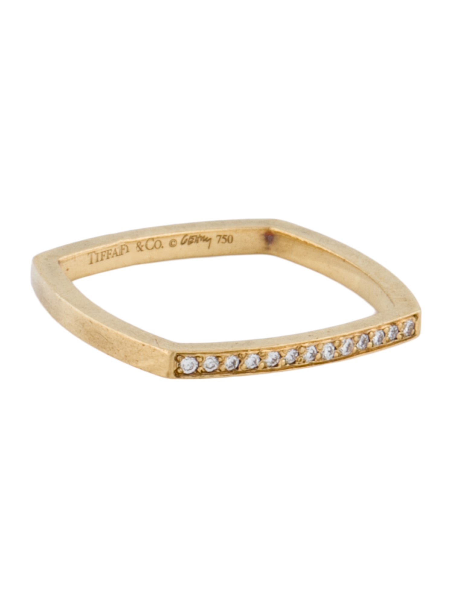 Tiffany & Co. 18K Diamond Torque Micro Ring
