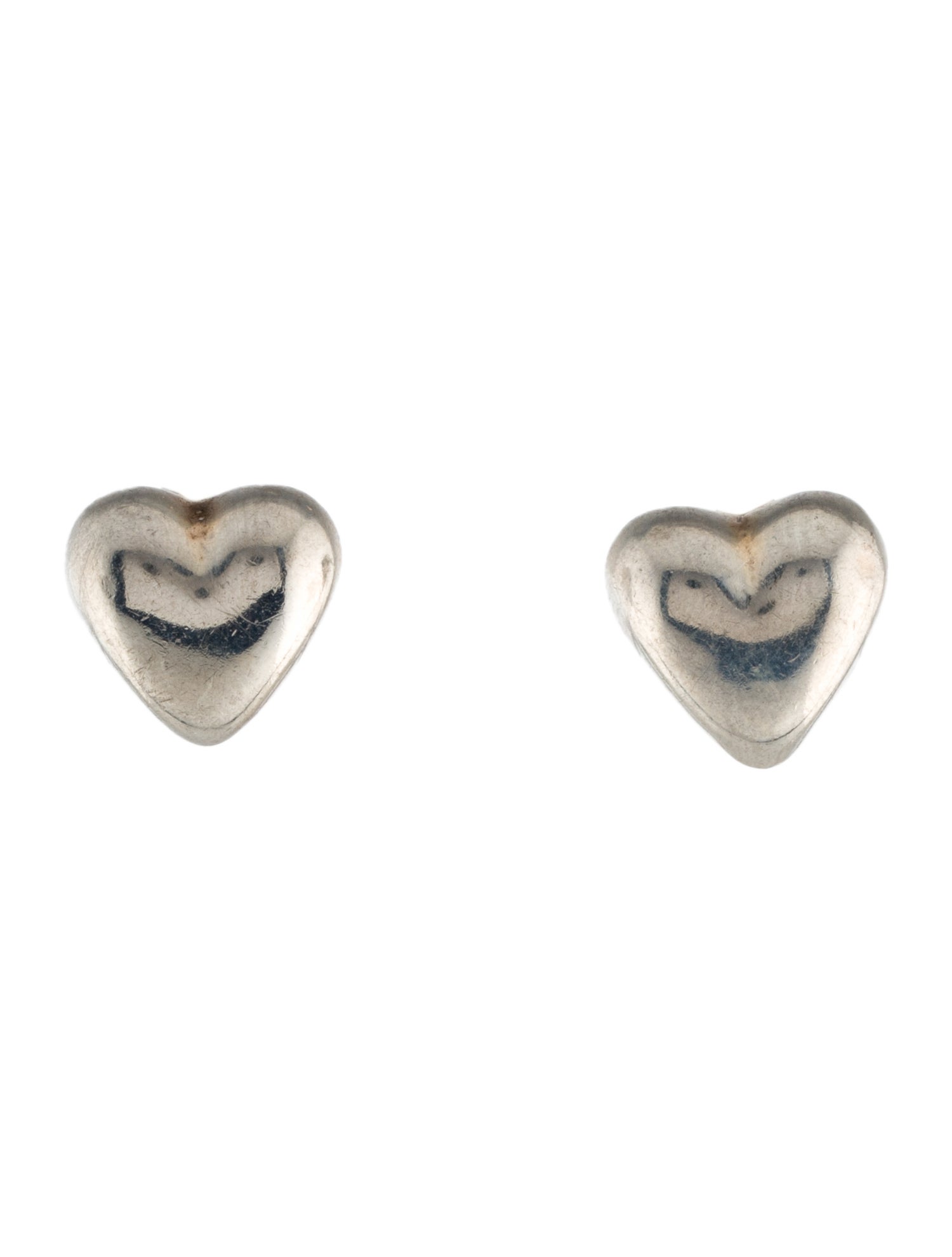 Tiffany & Co. Vintage Puff Heart Stud Earrings