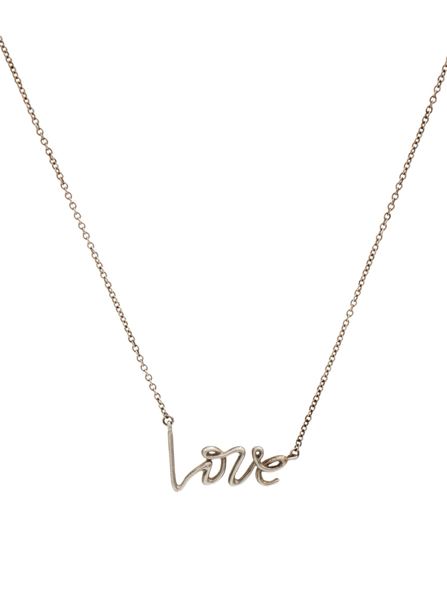 Tiffany & Co. Graffiti 'Love' Pendant Necklace