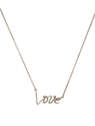 Tiffany & Co. Graffiti 'Love' Pendant Necklace