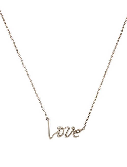 Tiffany & Co. Graffiti 'Love' Pendant Necklace