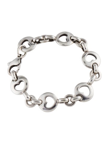 Tiffany & Co. Link Vintage Stencil Heart Bracele