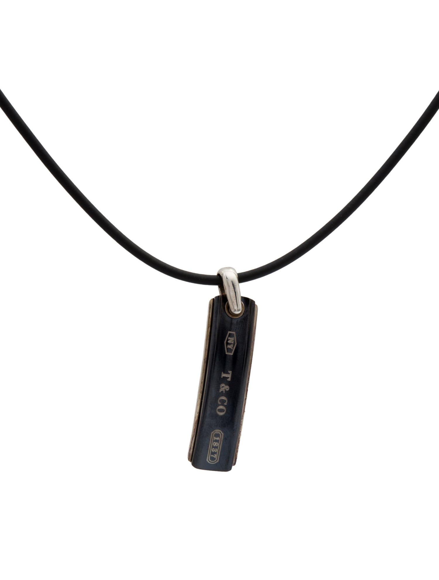 Tiffany & Co. 1837 Bar Pendant Necklace