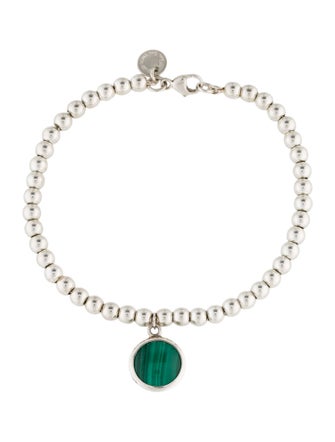 Tiffany & Co. Malachite Sugar Stacks Beaded Charm Bracelet