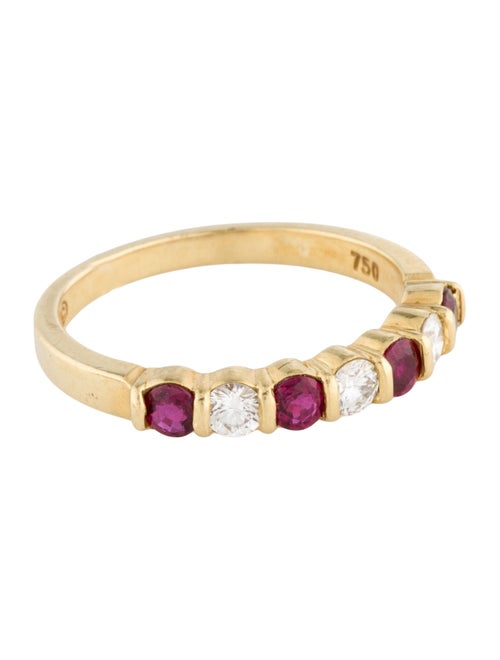 Tiffany & Co. 18K Ruby & Diamond Band