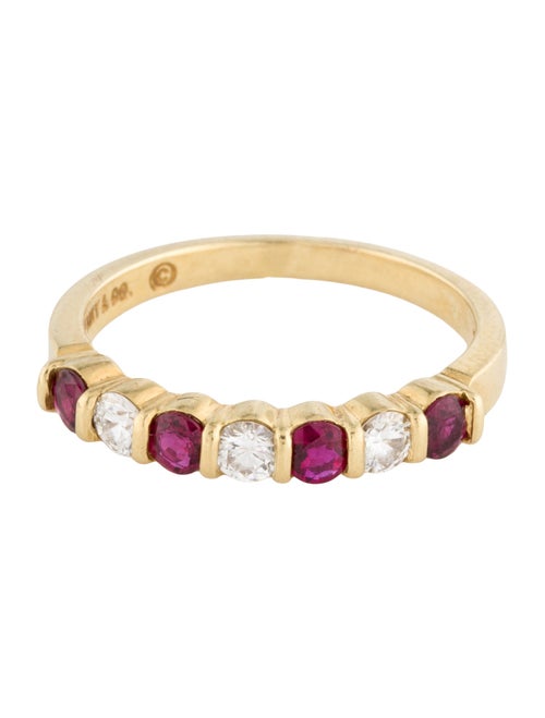 Tiffany & Co. 18K Ruby & Diamond Band