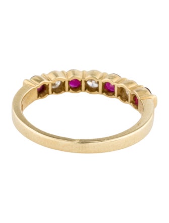 Tiffany & Co. 18K Ruby & Diamond Band