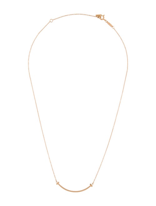 Tiffany & Co. 18K T Small Smile Pendant Necklace