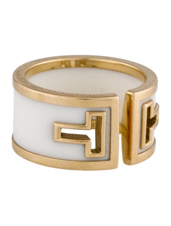 Tiffany & Co. 18K Ceramic T Cutout Ring