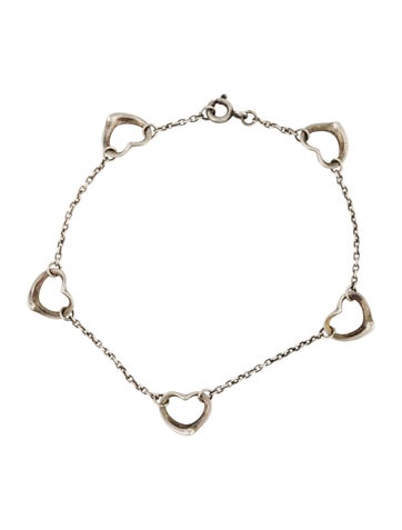 Tiffany & Co. Link Open Heart Station Bracelet