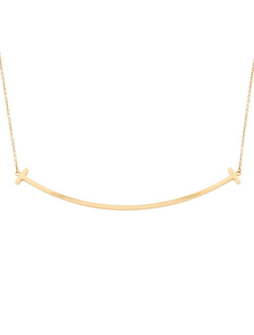 Tiffany & Co. 18K Large T Smile Pendant Necklace