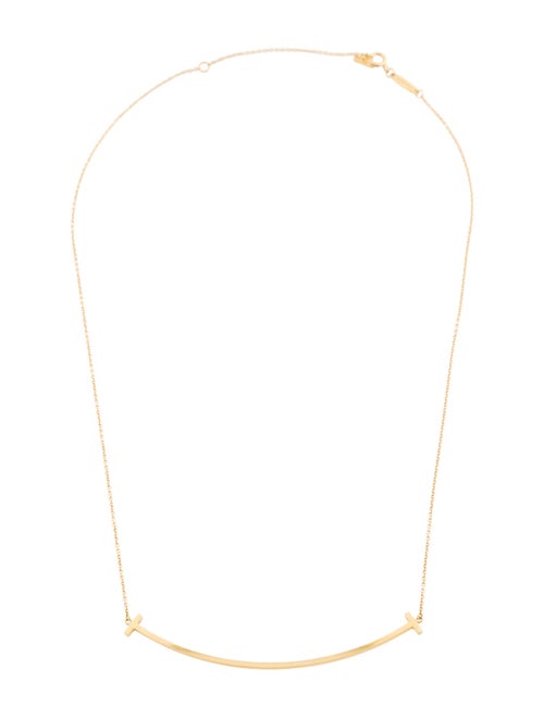 Tiffany & Co. 18K Large T Smile Pendant Necklace