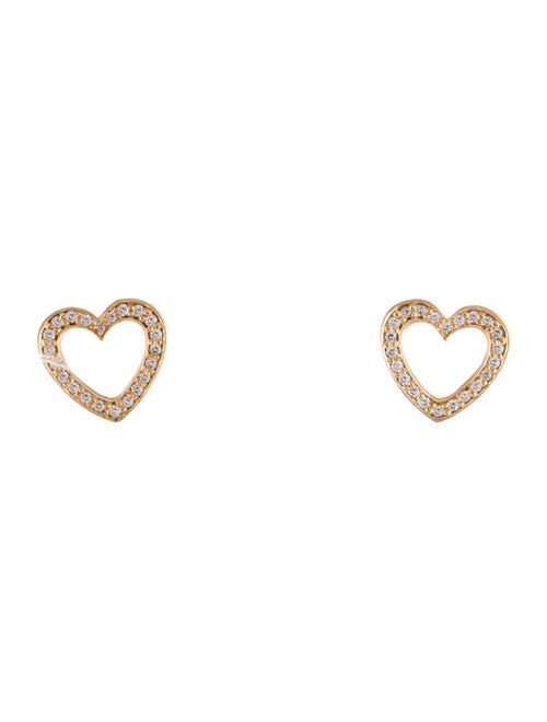 Tiffany & Co. 18K Diamond Heart Stud Earrings