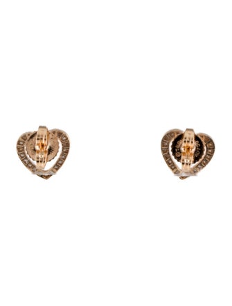 Tiffany & Co. 18K Diamond Heart Stud Earrings