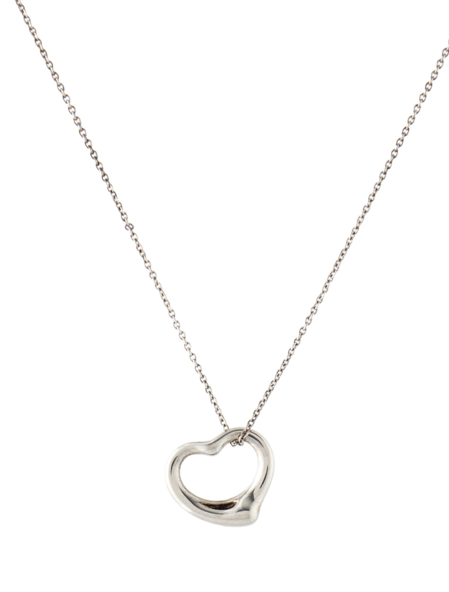 Tiffany & Co. Open Heart Pendant Necklace