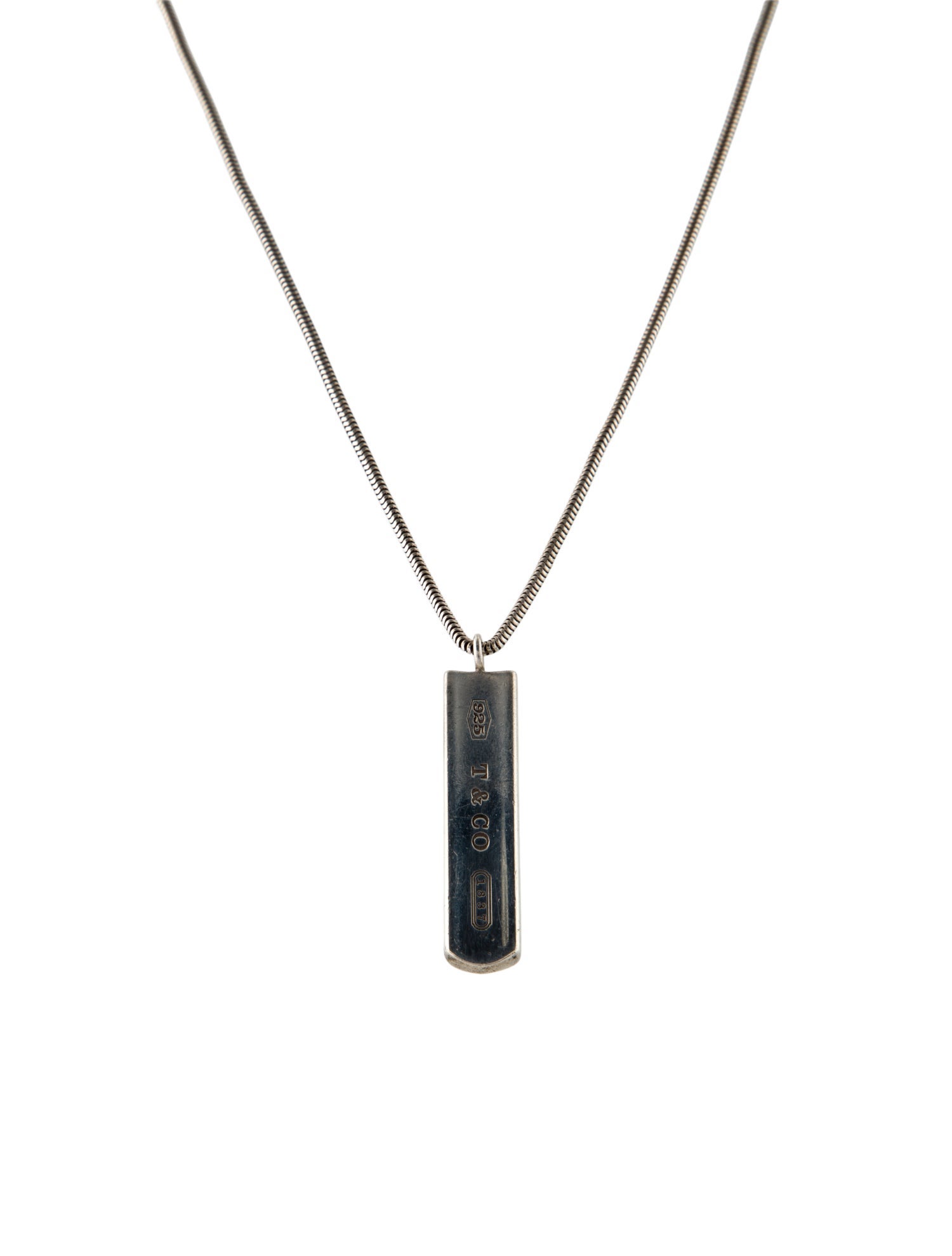 Tiffany & Co. 1837 Bar Pendant Necklace