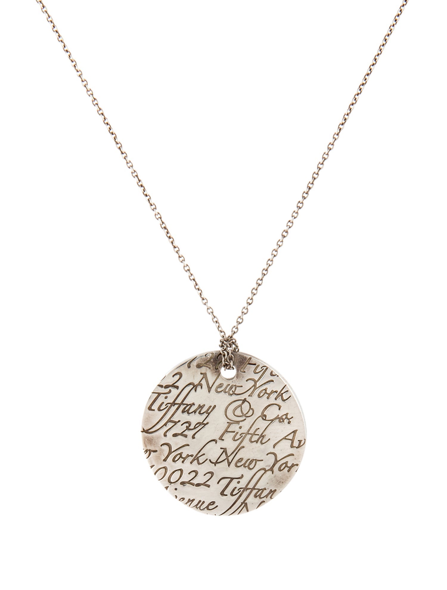 Tiffany & Co. Notes Round Pendant Necklace