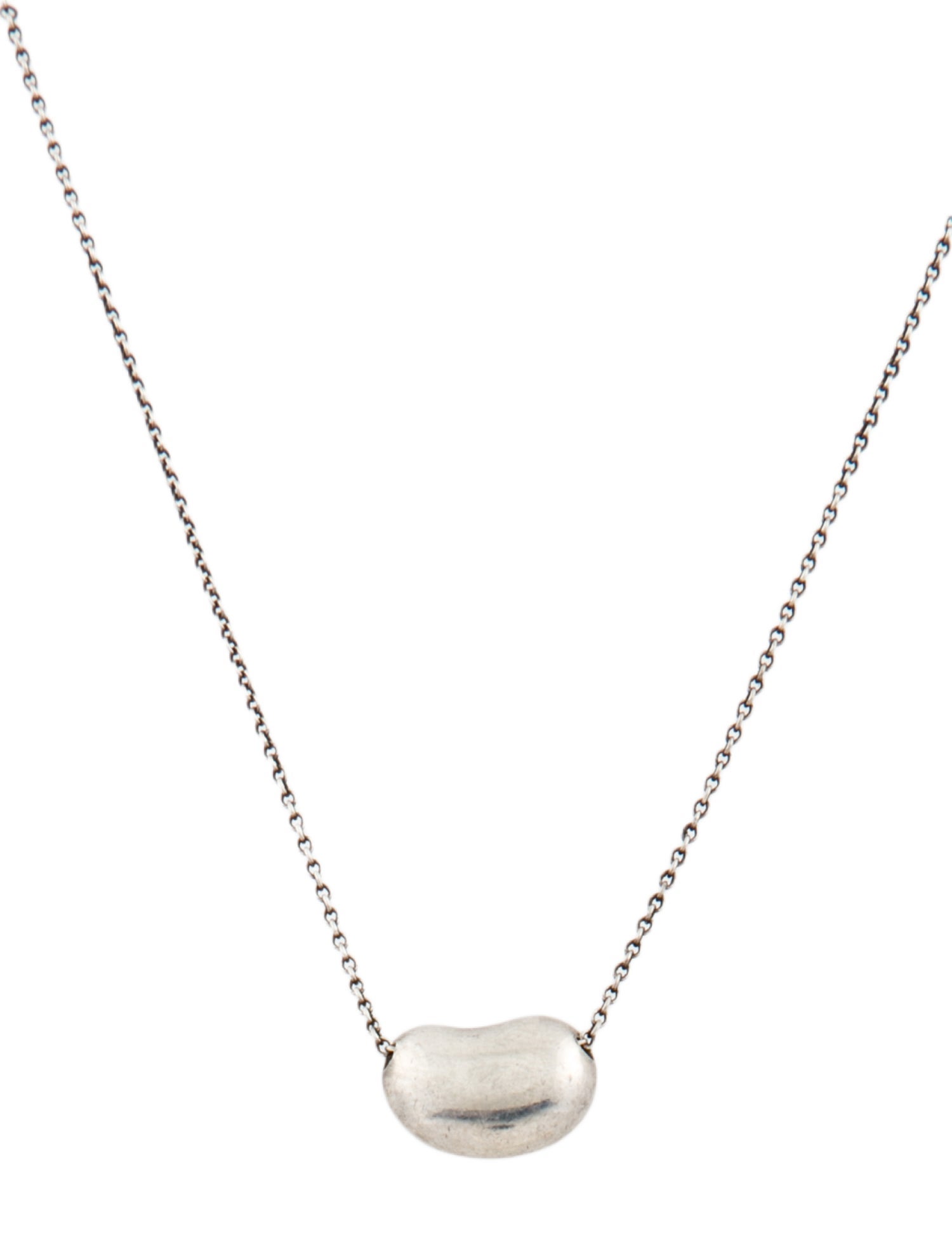 Tiffany & Co. Vintage Bean Design Pendant Necklace