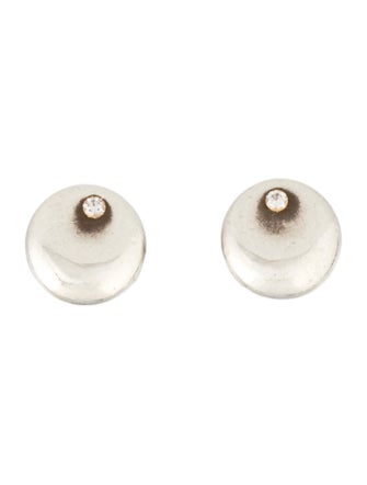 Tiffany & Co. Diamond Full Circle Disc Stud Earrings