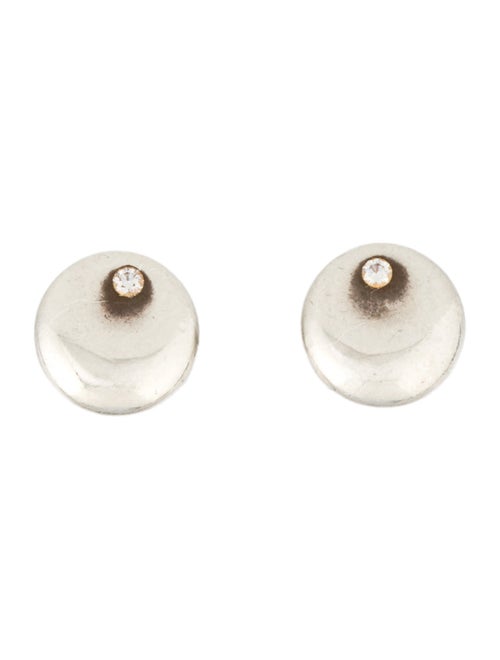 Tiffany & Co. Diamond Full Circle Disc Stud Earrings