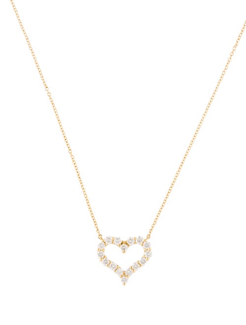 Tiffany & Co. 18K Diamond Heart Pendant Necklace