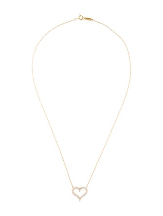 Tiffany & Co. 18K Diamond Heart Pendant Necklace
