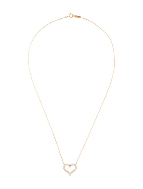 Tiffany & Co. 18K Diamond Heart Pendant Necklace