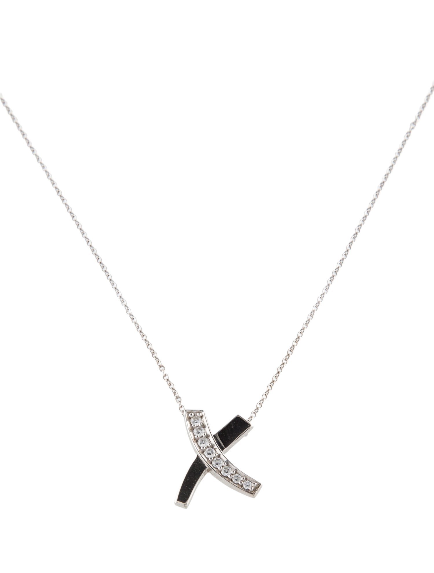 Tiffany & Co. 18K Diamond Paloma's Graffiti X Pendant Necklace