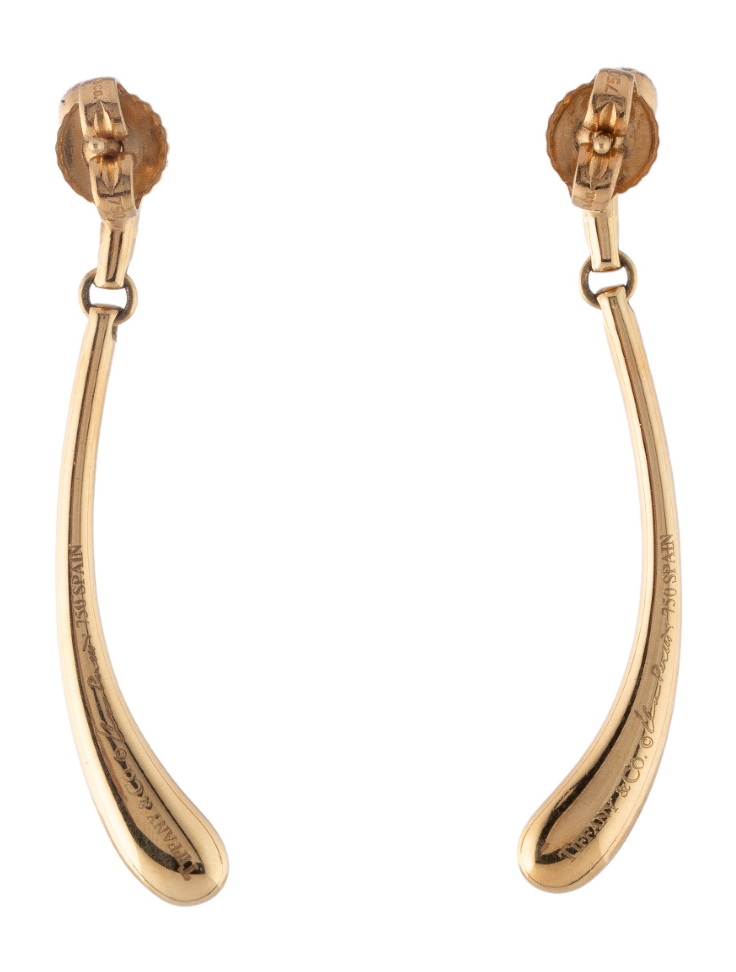 Tiffany & Co. 18K Teardrop Dangle Earrings