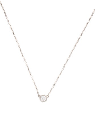 Tiffany & Co. Platinum Diamonds by the Yard® Single Diamond Pendant Necklace