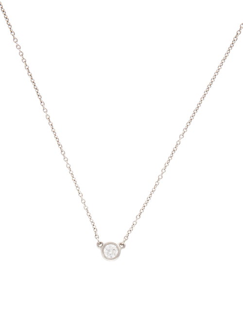 Tiffany & Co. Platinum Diamonds by the Yard® Single Diamond Pendant Necklace