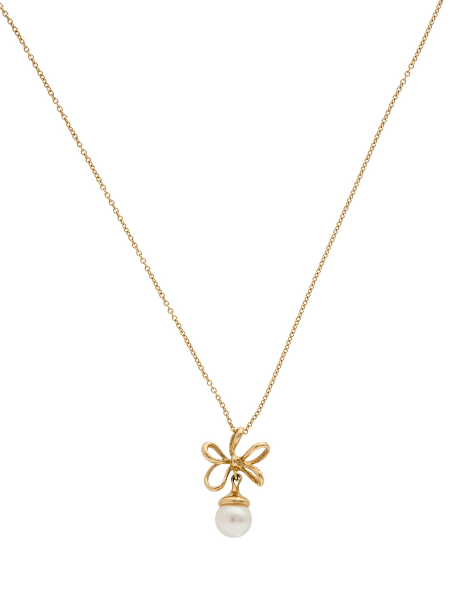 Tiffany & Co. 18K Pearl Pendant Necklace