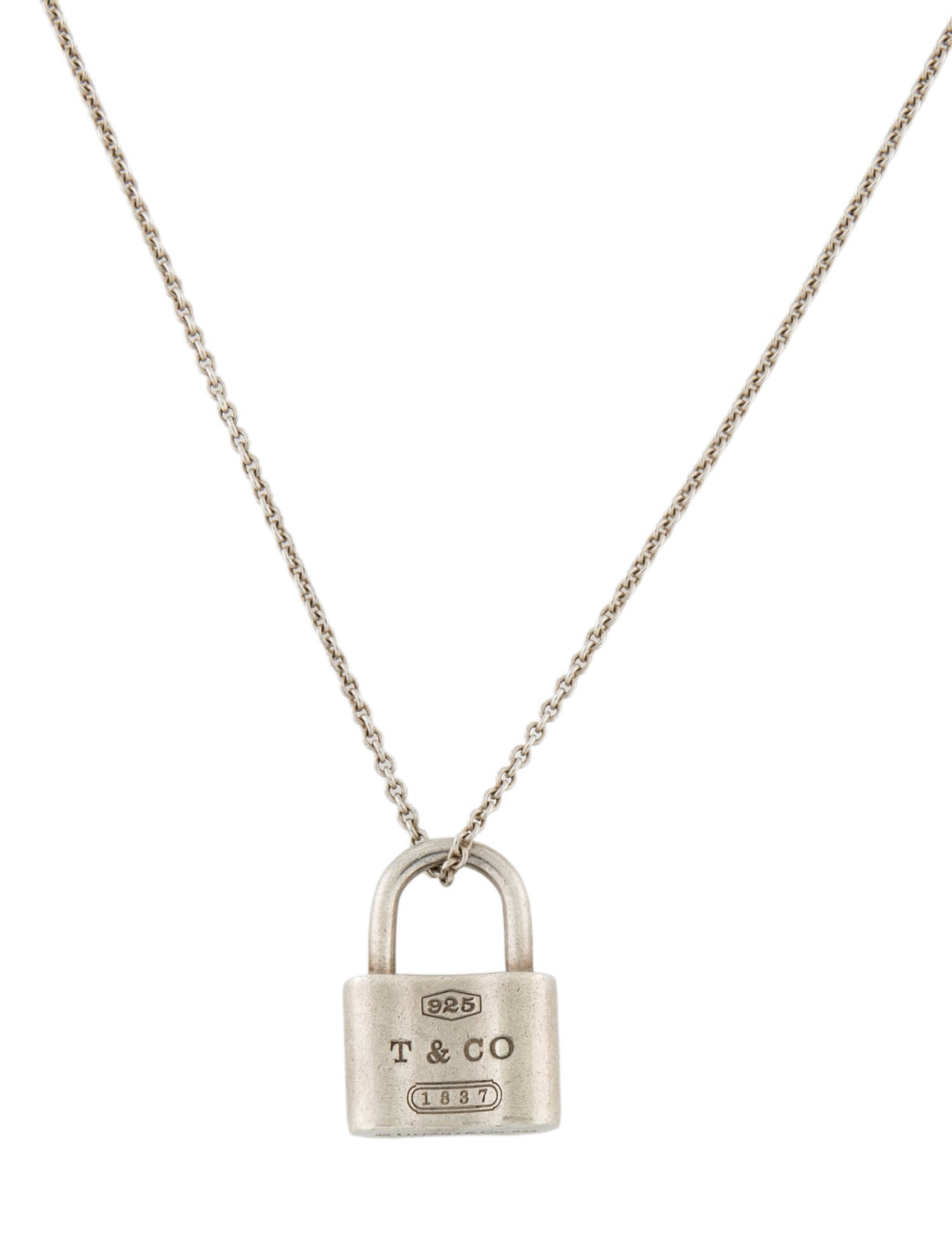 Tiffany & Co. 1837 Padlock Pendant Necklace