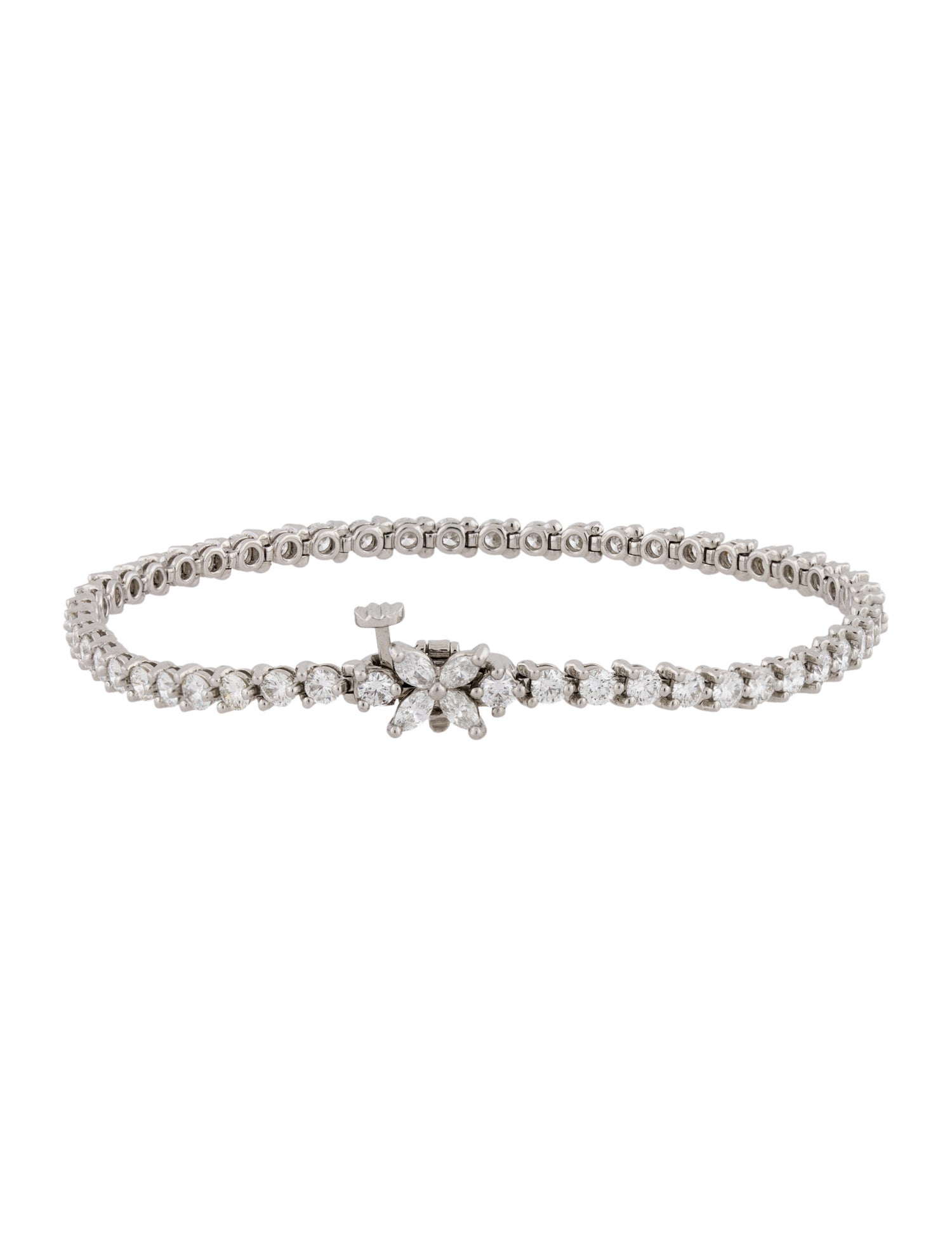 Tiffany & Co. Platinum 3.08ctw Diamond Victoria Tennis Bracelet