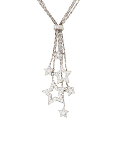 Tiffany & Co. Platinum Diamond Star Lariat Necklace