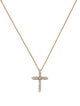 Tiffany & Co. 18K Diamond Cross Pendant Necklace