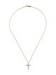 Tiffany & Co. 18K Diamond Cross Pendant Necklace