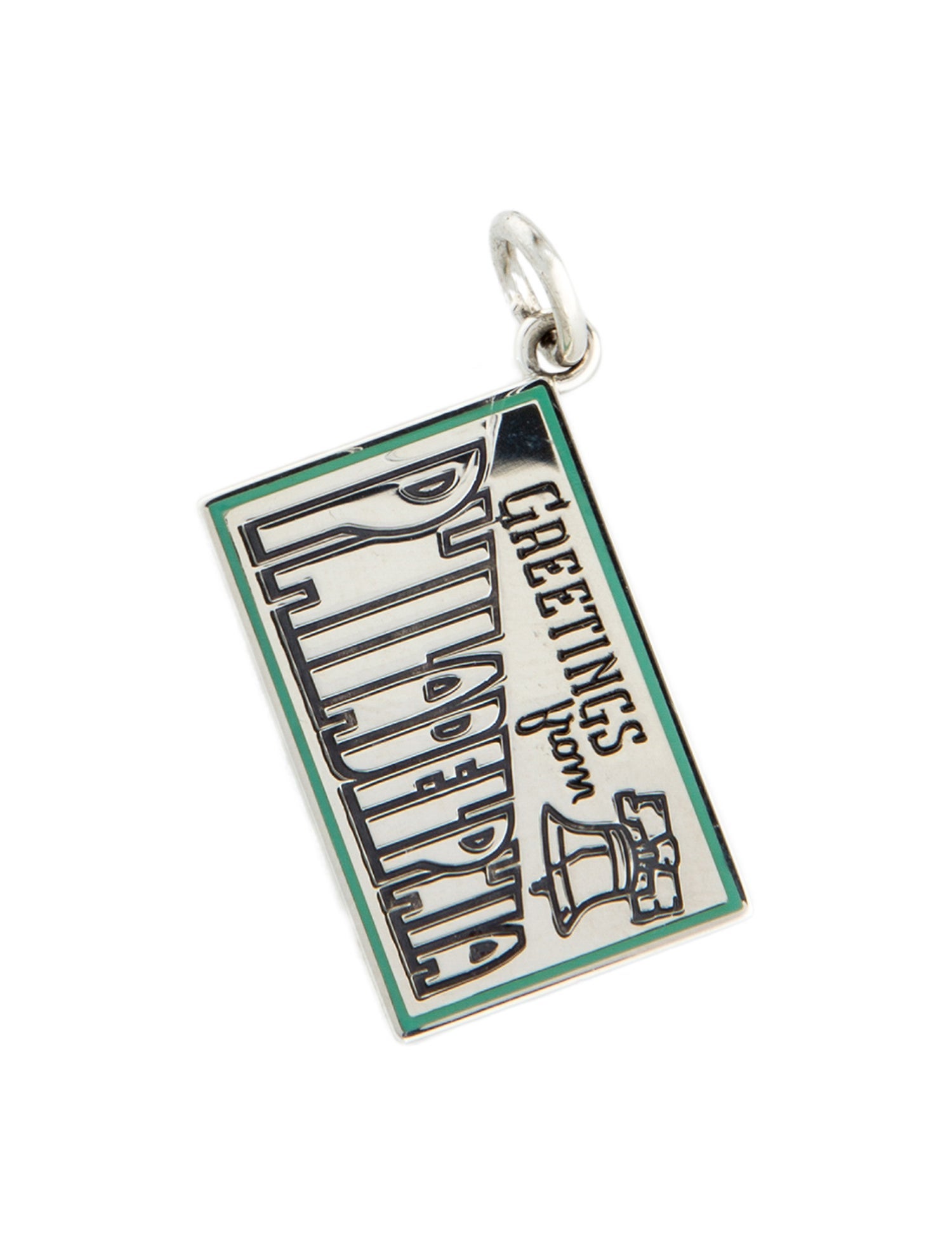 Tiffany & Co. Enamel 'Greetings From Philadelphia' Postcard Charm