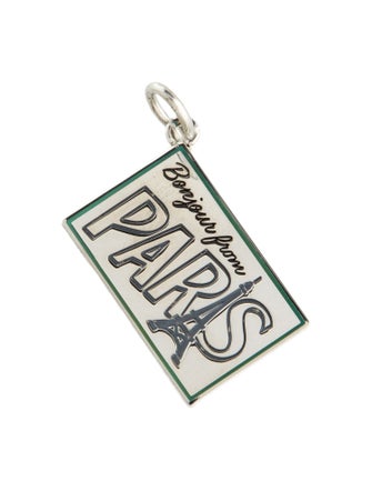Tiffany & Co. Enamel 'Greetings From Paris' Postcard Charm