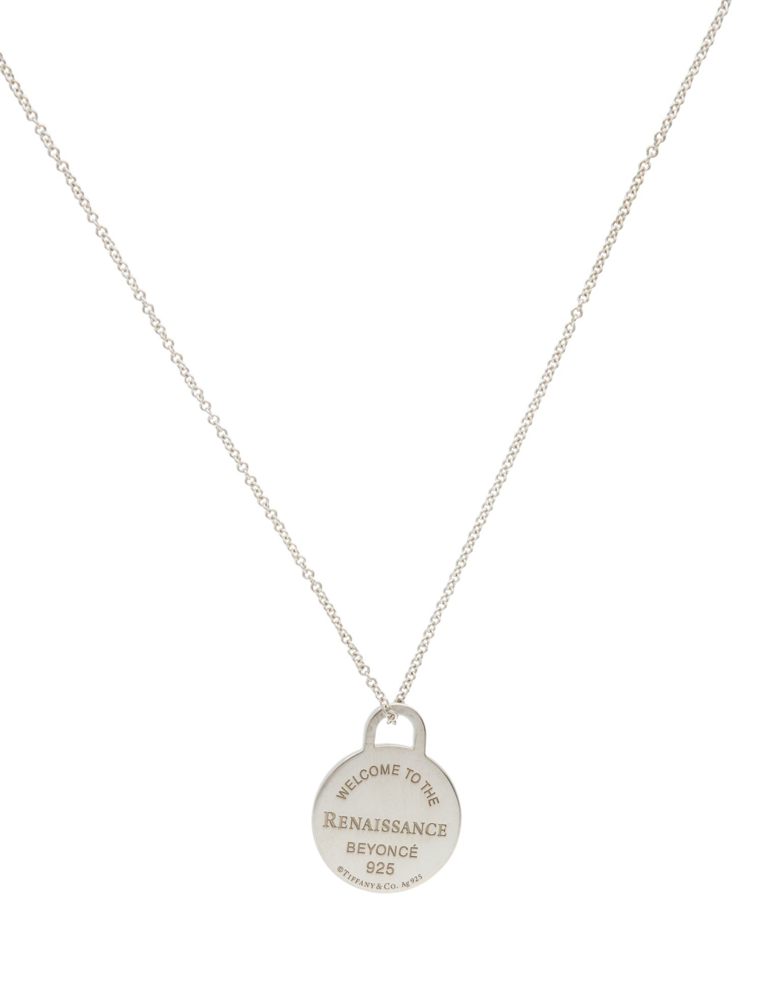 Tiffany & Co. x Beyonce Round Tag Pendant Necklace