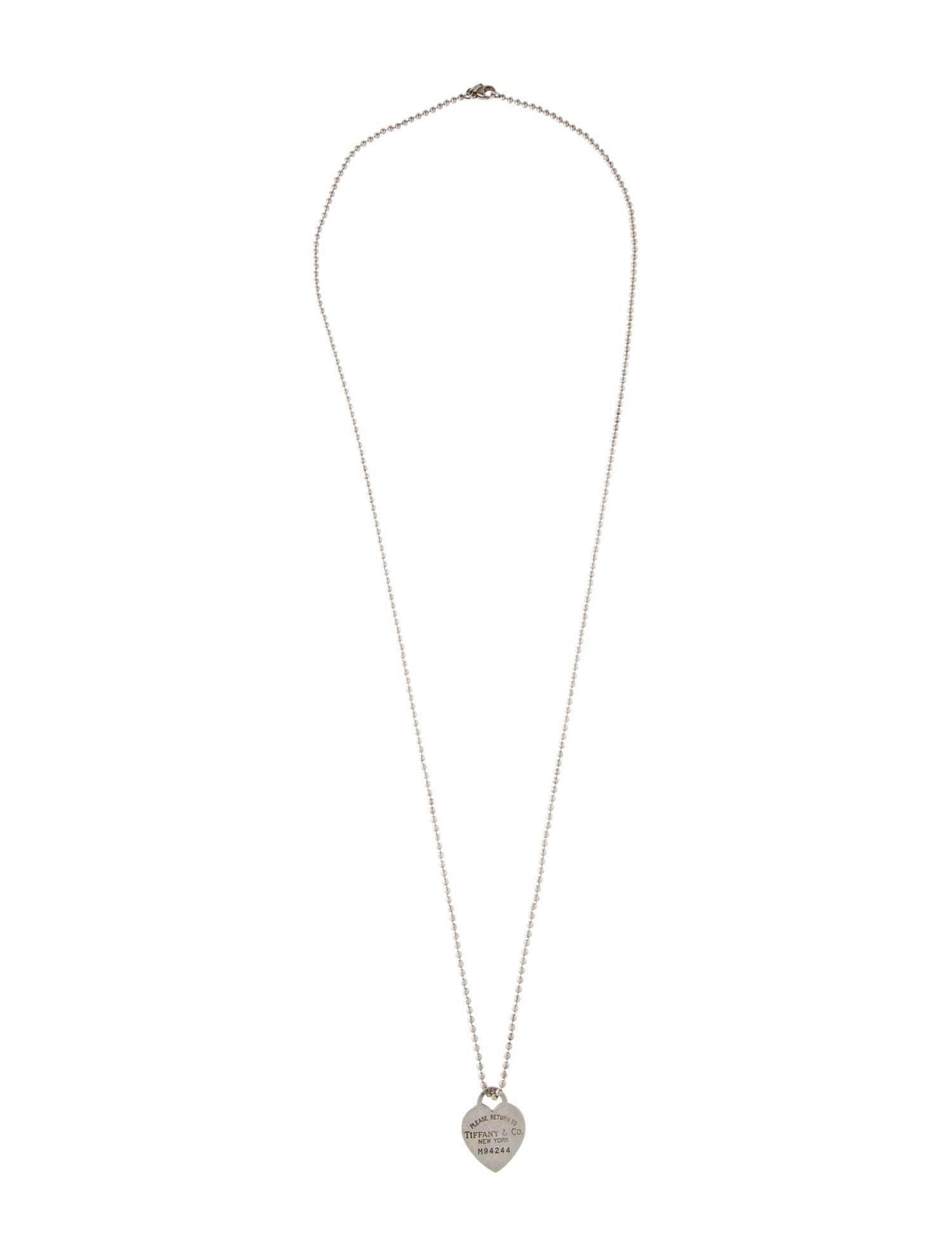 Tiffany & Co. Large Heart Tag Pendant Necklace