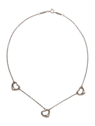 Tiffany & Co. Open Heart Station Choker Necklace