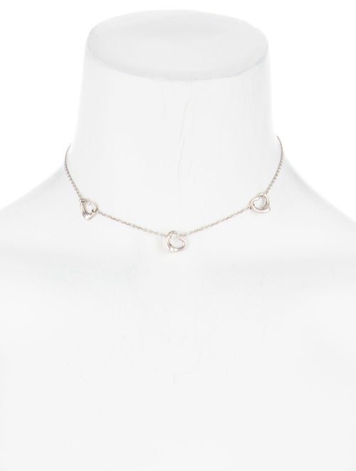 Tiffany & Co. Open Heart Station Choker Necklace