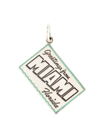 Tiffany & Co. Enamel 'Greetings From Miami' Postcard Charm