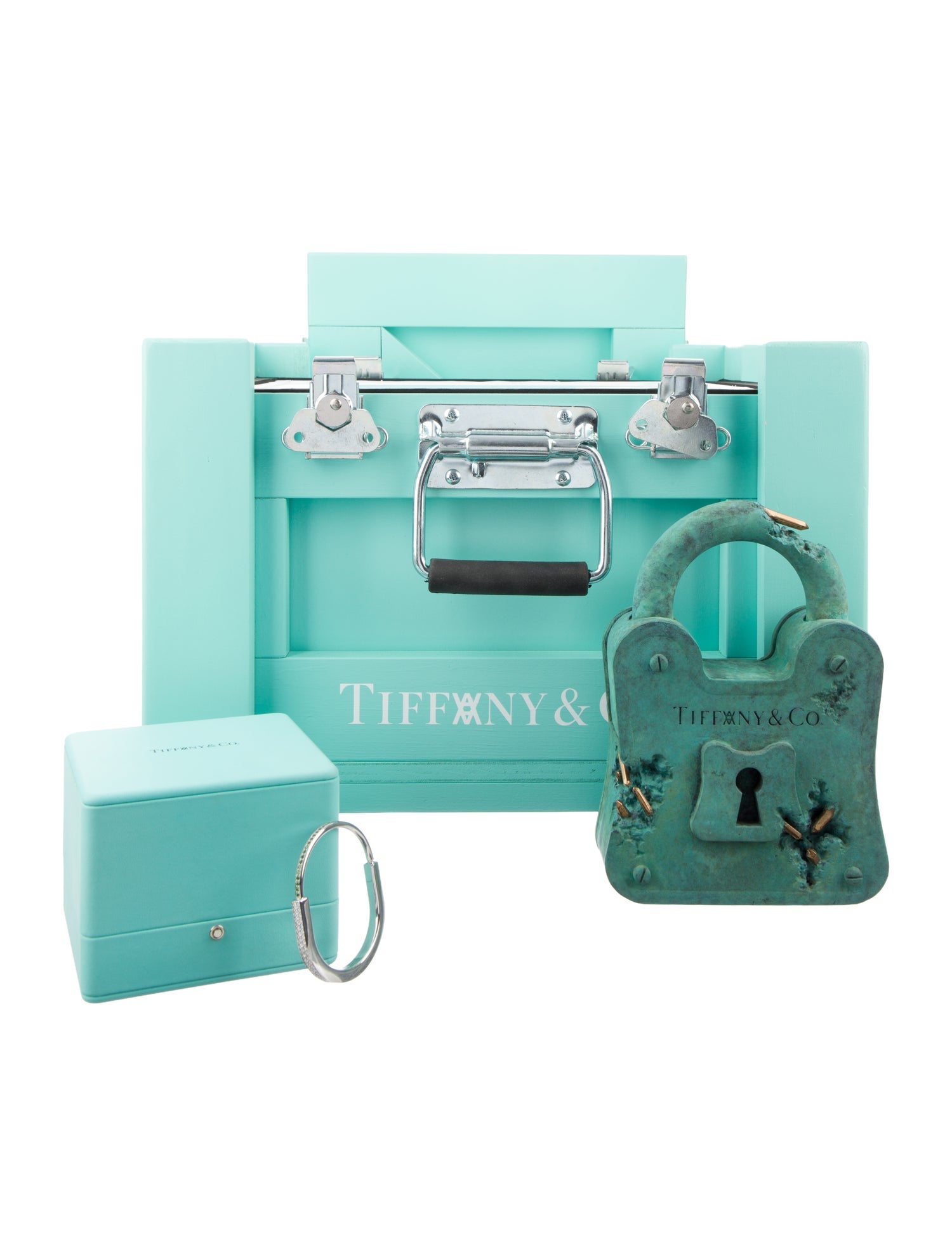 Tiffany & Co. x Arsham Studio 18K Diamond & Tsavorite Lock Bangle Bracelet