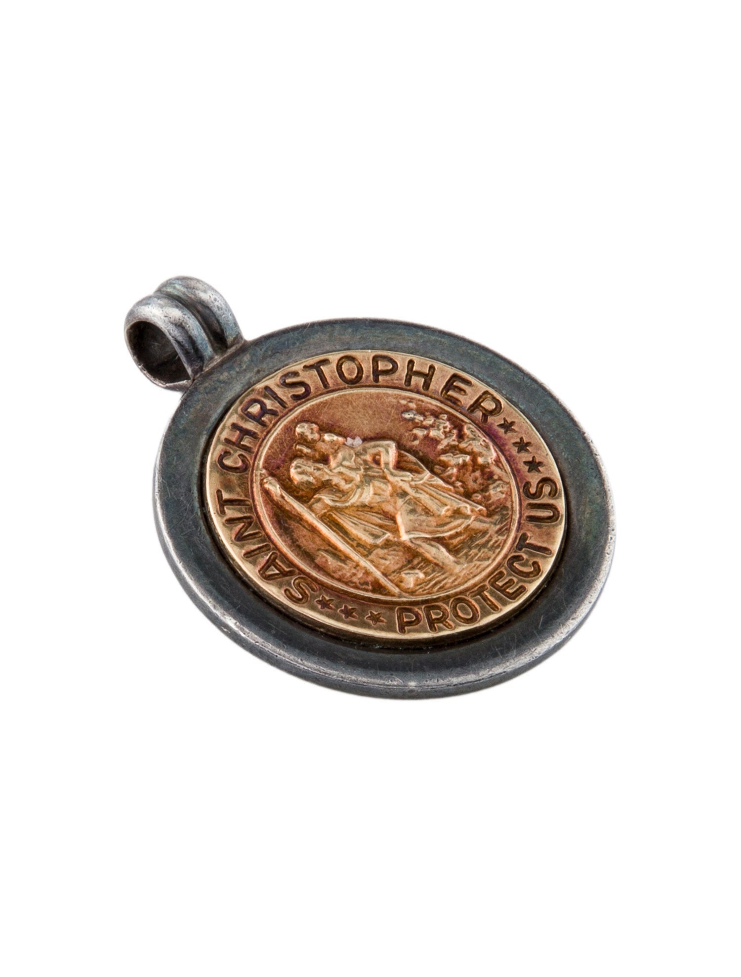 Tiffany & Co. Two-Tone St.Christopher Medallion Pendant