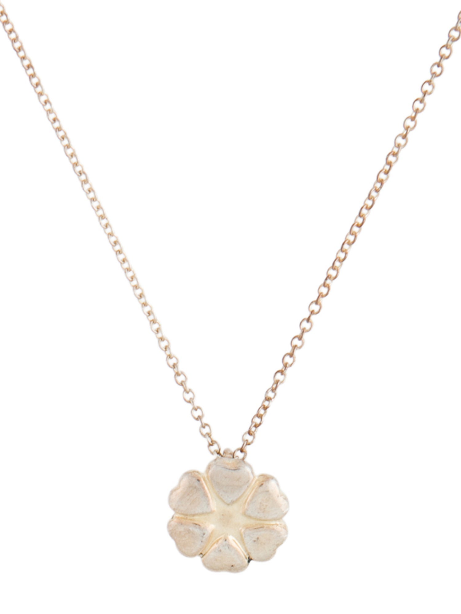 Tiffany & Co. Vintage Crown of Hearts Pendant Necklace